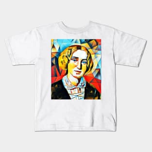 George Eliot Abstract Portrait | George Eliot Abstract Artwork 13 Kids T-Shirt